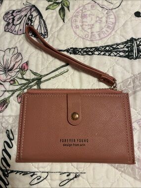 Forever Young Wristlet Clutch in Dusty Pink